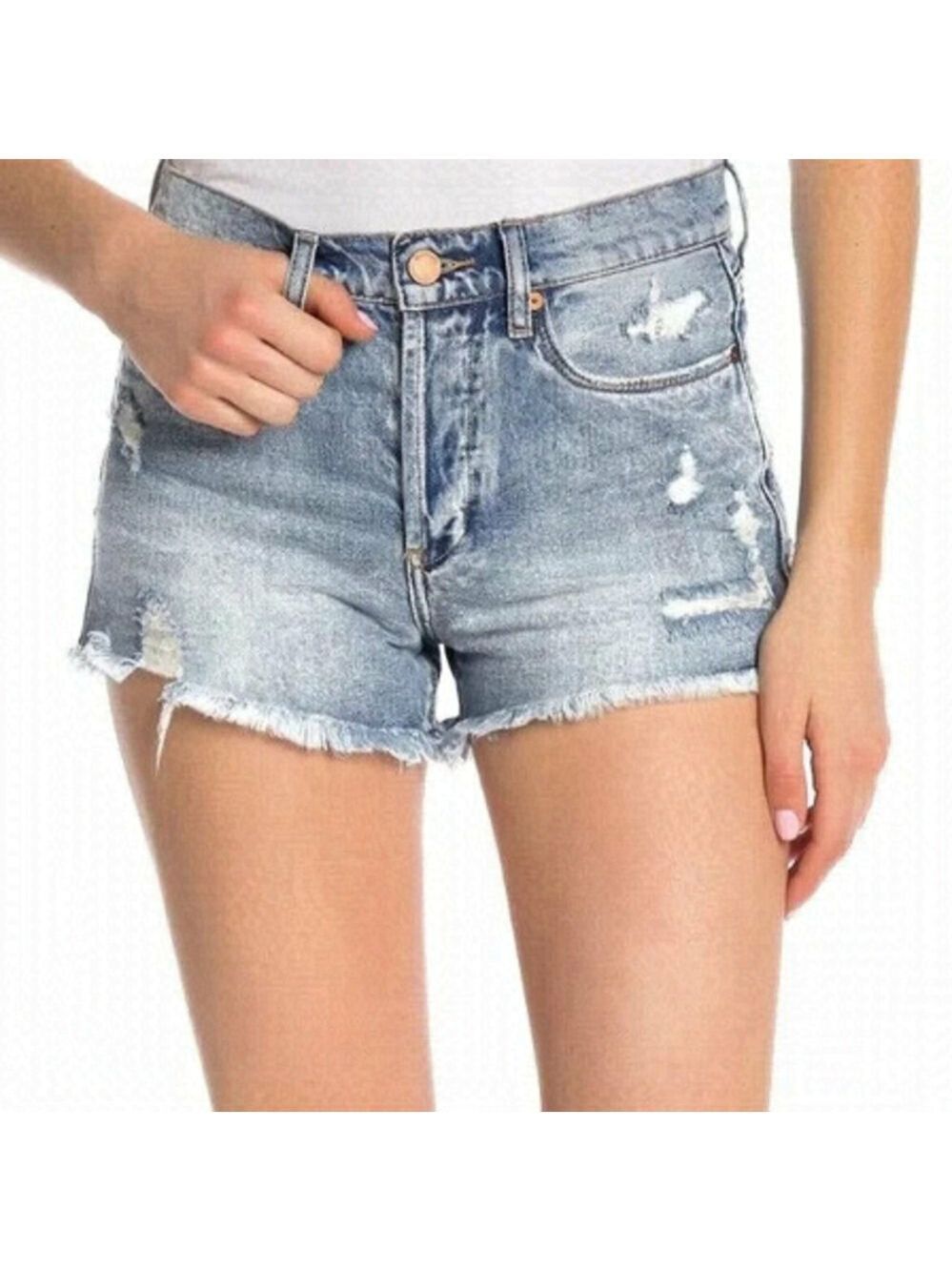 BLANK Nyc Bnwt Womens High Rise Jean Shorts Distressed "Hollyweird"